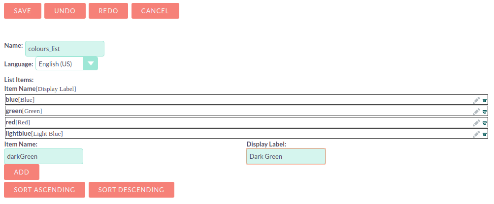 studio - add a dropdown field