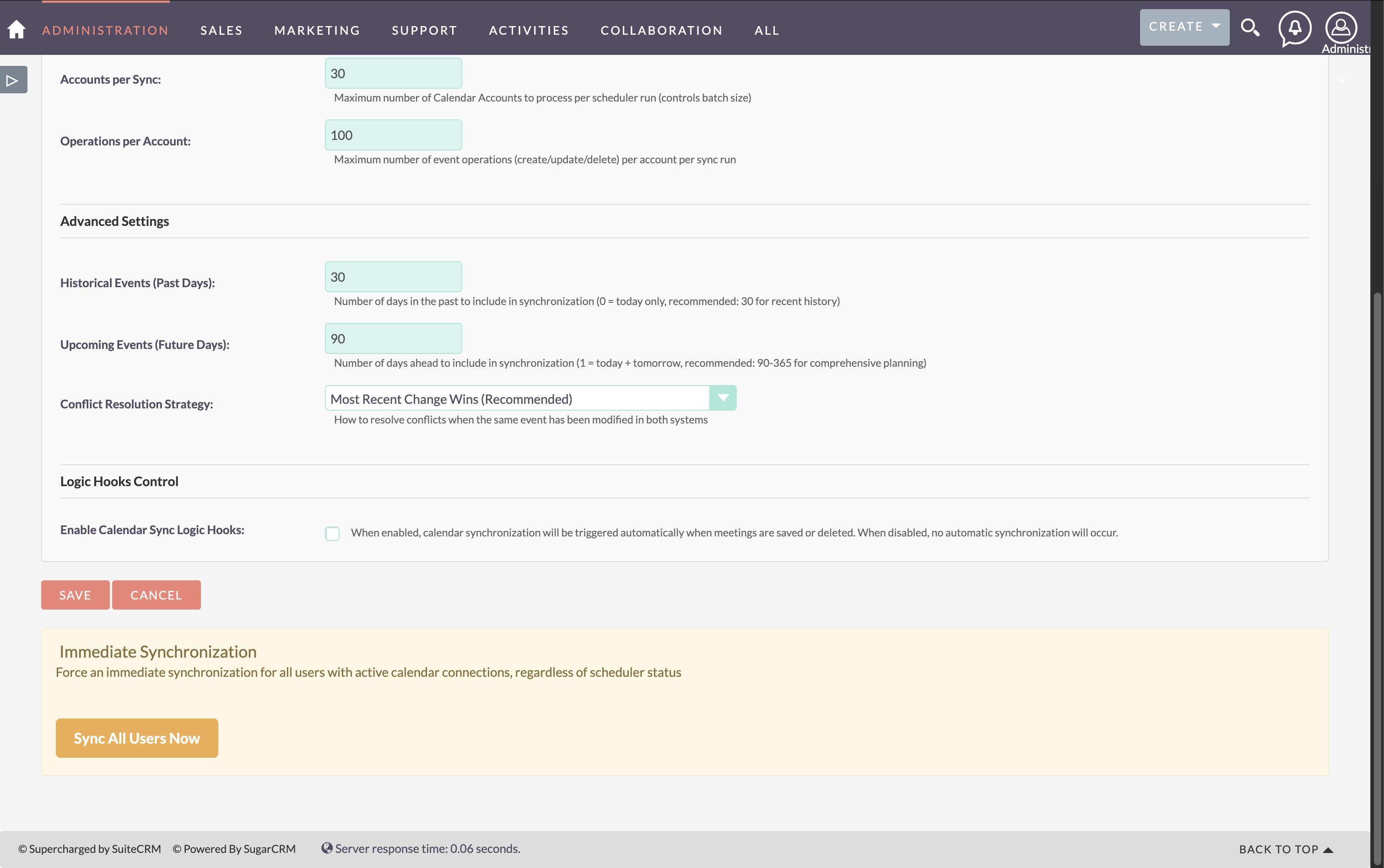 Calendar Sync Settings 2