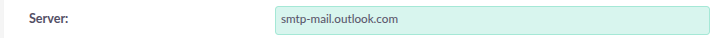 Outbound Email Server Field