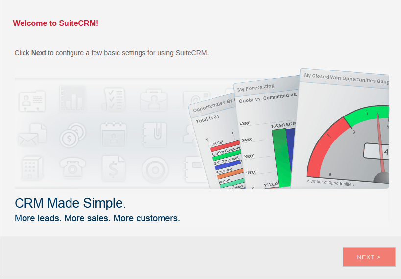 04SuiteCRM welcome