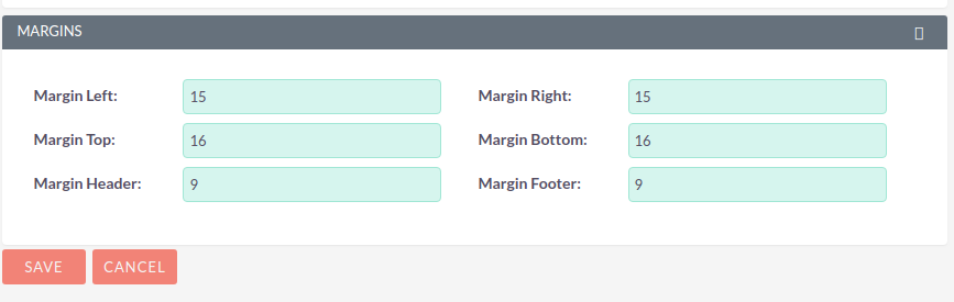 Setting page parameters